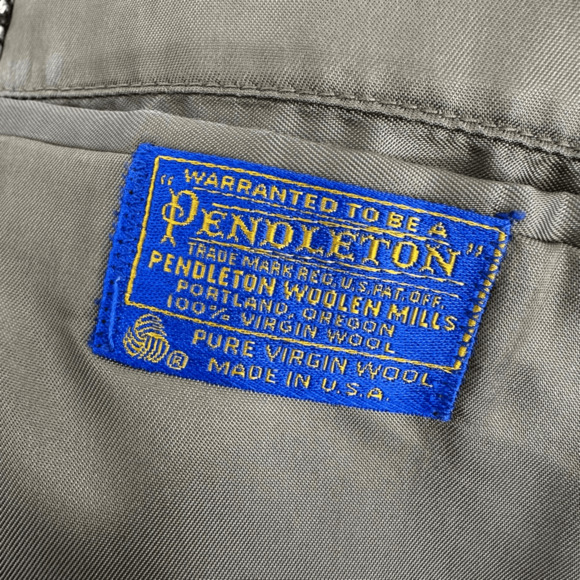 Vintage Pendleton Mens Sport Coat 46R Wool Brown Preppy Old Money Classic - Picture 3 of 14